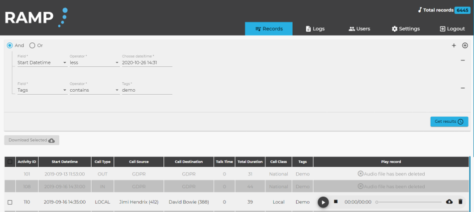 RAMP recording archive management platform